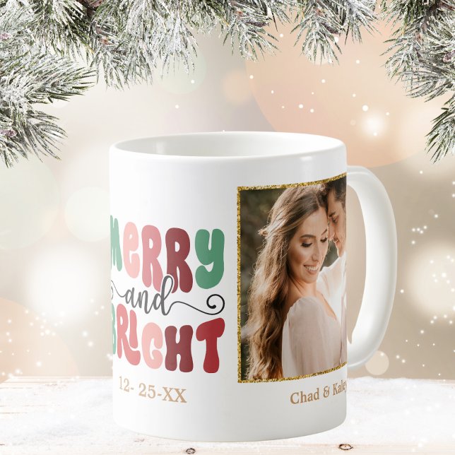 Lägg till foto Merry och en ljus jul Kaffemugg (Skapare uppladdad)