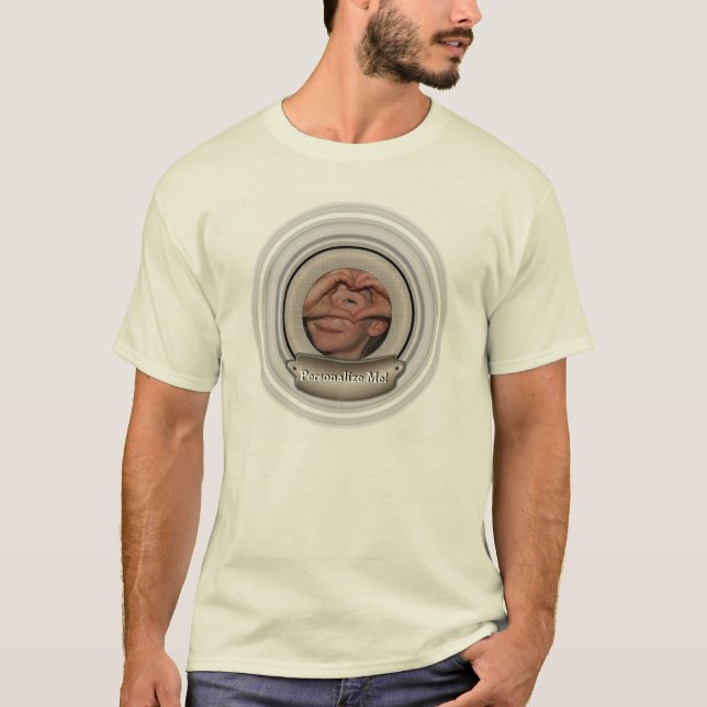 Lägg till foto och välj Färg Ram Tee (Framsida)