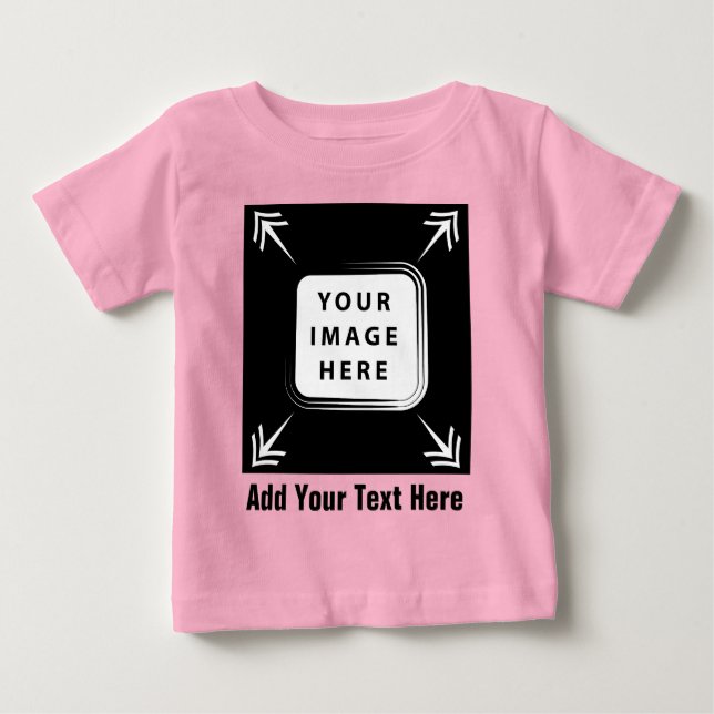 Lägg till foto-Personlig för Småbarn Baby-presenta T Shirt (Framsida)