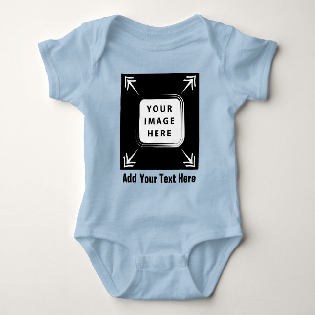 Lägg till foto-Personlig för Småbarn Baby-presenta T Shirt (Framsida)