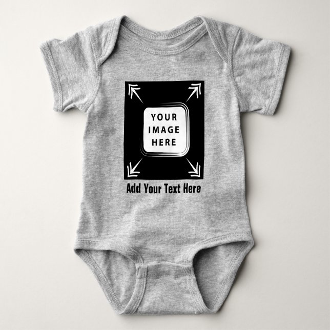 Lägg till foto-Personlig för Småbarn Baby-presenta T Shirt (Framsida)