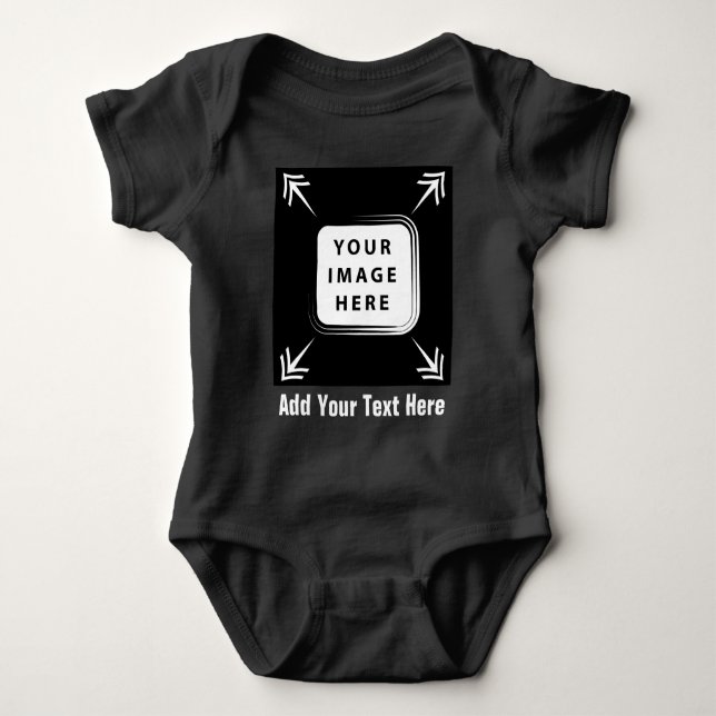 Lägg till foto-Personlig för Småbarn Baby-presenta T Shirt (Framsida)
