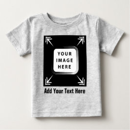 Lägg till foto-Personlig för Småbarn Baby-presenta T Shirt