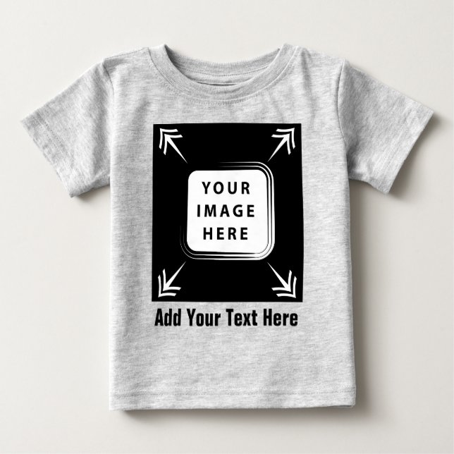 Lägg till foto-Personlig för Småbarn Baby-presenta T Shirt (Framsida)