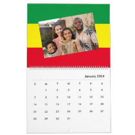Lägg till foto | Rasta African Ethiopia Flagga 202 Kalender