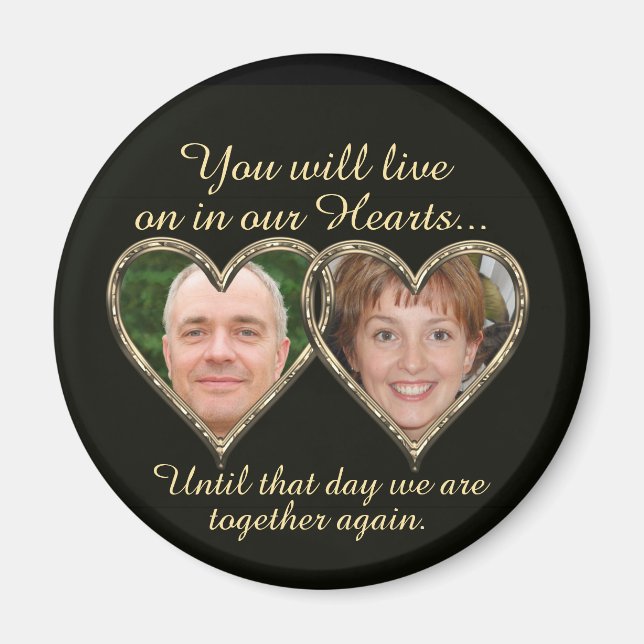 Lägg till fotoknappbeskrivning i dubblan Memorial Magnet (Framsidan)