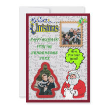 Lägg till foton i jultomten och Träd