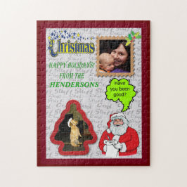 Lägg till foton i jultomten och Träd Pussel