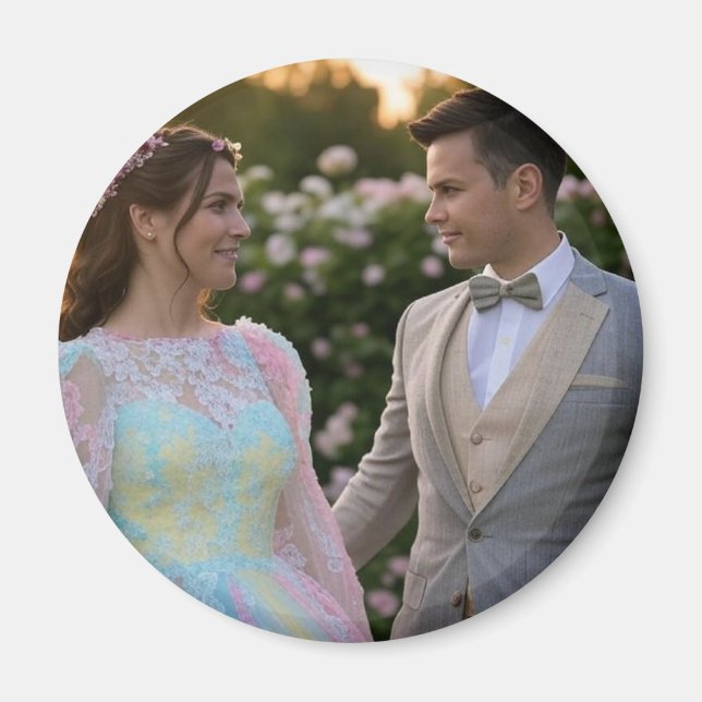 Lägg till fotopatanpassning för Bröllop Magnet (Framsidan)
