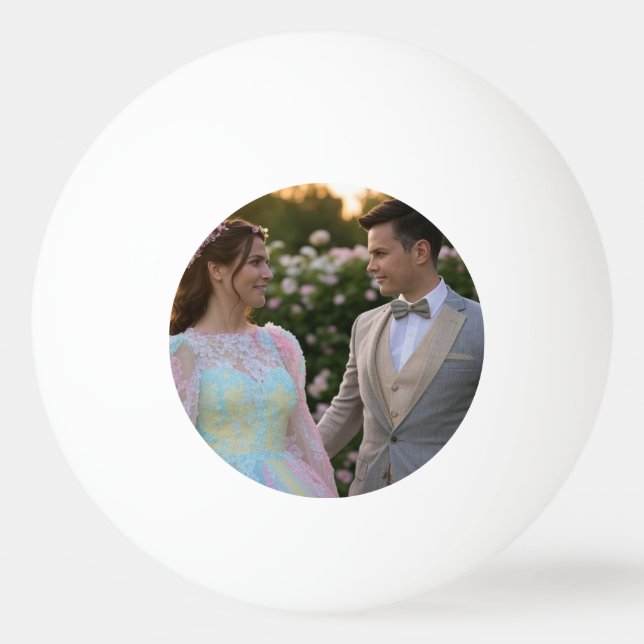 Lägg till fotopatanpassning för Bröllop Pingisboll (Framsidan)