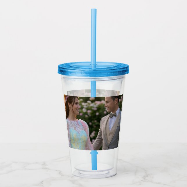 Lägg till fotopatanpassning för Bröllop Take Away Mugg (Framsida)