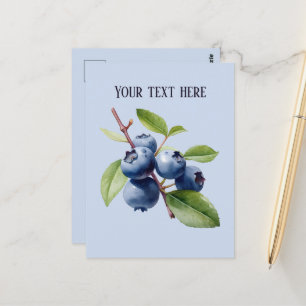Lägg till frukt i Cute blueberry Vykort