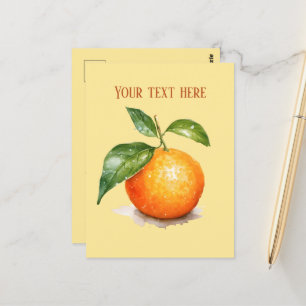 Lägg till frukt i Cute-orangen Vykort