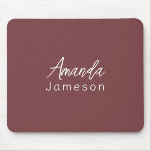 Lägg till Fullt Namn enkel minimal monogram Mörk R Musmatta