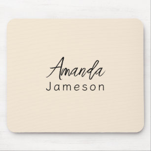 Lägg till Fullt Namn Simple Minimal Monogram på Cr Musmatta
