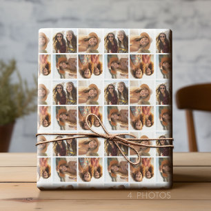 Lägg till fyra av dina favoritfoton - Crazy Mönste Presentpapper