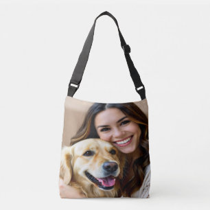Lägg till Golden Retriever Foto Personalisera Axelväska