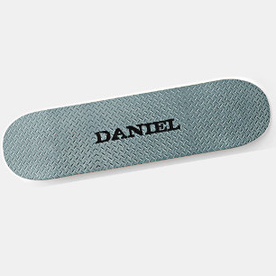 Lägg till Grått Stålkontrollplatta S för Namn elle Mini Skateboard Bräda 18,5 Cm