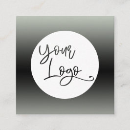 Lägg till Grönten för Anpassningsbar Logotyp Sage Fyrkantigt Visitkort