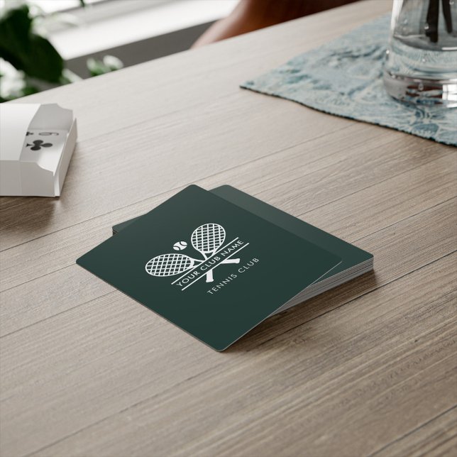 Lägg till Grönten för Klubb-tennis-teamet Locker-r Casinokort (Tennis Club Indoor Games Poker Room Custom Playing Cards)