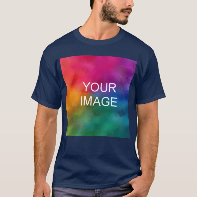 Lägg till grundläggande bildfotomall, Manar på Dub T Shirt (Framsida)