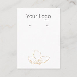 Lägg till Guld Blommigt-Logotyp----Visning-kort Visitkort