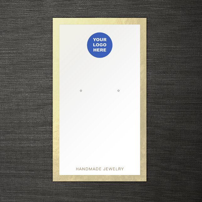 Lägg till Guld Gräns Logotyp-----kort för Visning Visitkort (Skapare uppladdad)