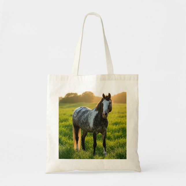Lägg till hästfoto Anpassa Tygkasse (Framsidan)
