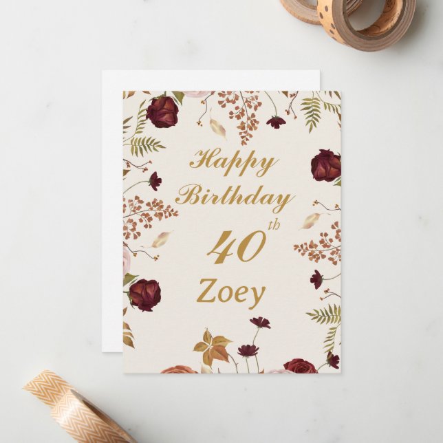 Lägg till hennes ålder och namn Söt feminininfödel Anteckningskort (Fram/Back In Situ)