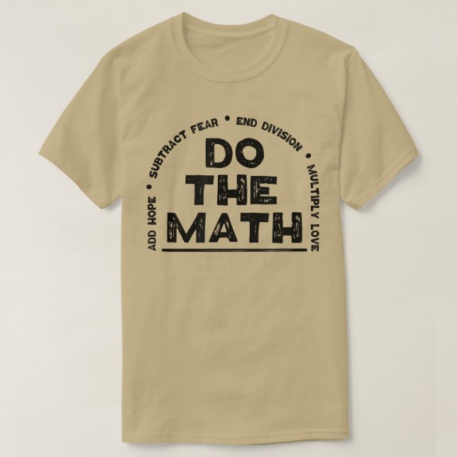 Lägg till hopplöshetskassan Math Kärlek T Shirt (Design framsida)