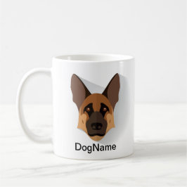 Lägg till Hund Namn, tyska Shepherd GSD Kaffemugg