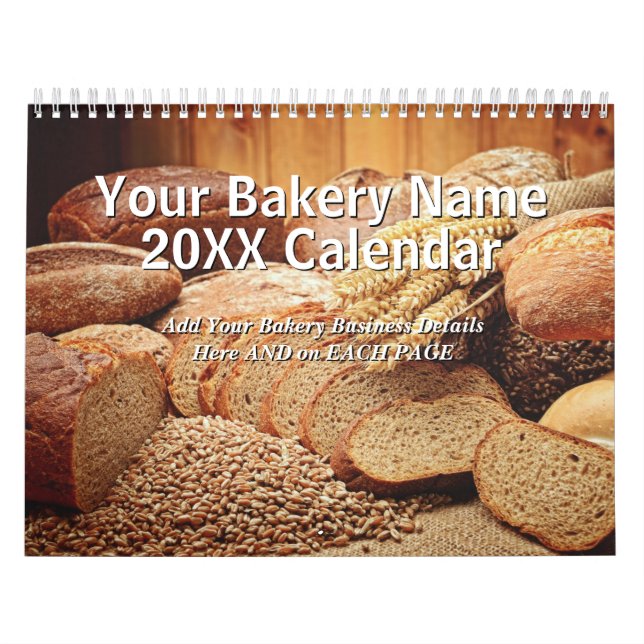 Lägg till information om Namn 20xx Bread i bakery Kalender (Omslag)