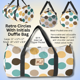 Lägg till Initialer, Grönten Retro Circles Brown C