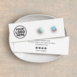 Lägg till innehavare av vit Anpassningsbar Logotyp Litet Visitkort