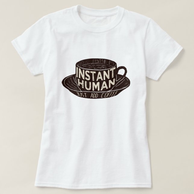 Lägg till kaffe direkt på människa t shirt (Design framsida)