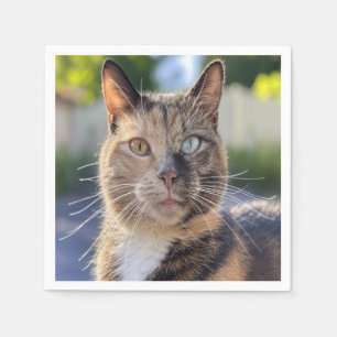 Lägg till kattfoto anpassa pappersservett