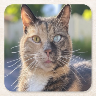 Lägg till kattfoto anpassa underlägg papper kvadrat