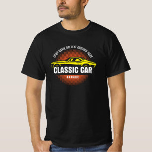 Lägg till klassiskt Gult för Namn-text T Shirt
