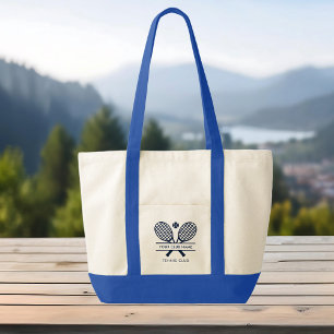 Lägg till Klubb Namn Tennis Team Swag Navy Blue Tygkasse