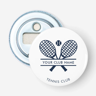 Lägg till klubbens namn Tennis Rackets Motif Membe Flasköppnare