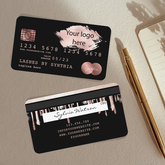 lägg till Kredit-kortets formaterade logotyp-drivn Visitkort (Skapare uppladdad)