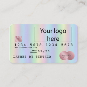 Lägg till Kredit-kortets Stil-folie för Logotyp Visitkort