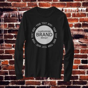 Lägg till Långärmaden för företagsmärke för Logoty T Shirt