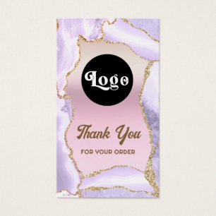 Lägg till lavender Agate Pearlescent Foil Paket Visitkort
