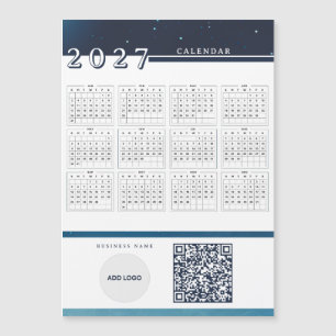 Lägg till logotyp 2027 Kalender QR-kod Magnetisk k