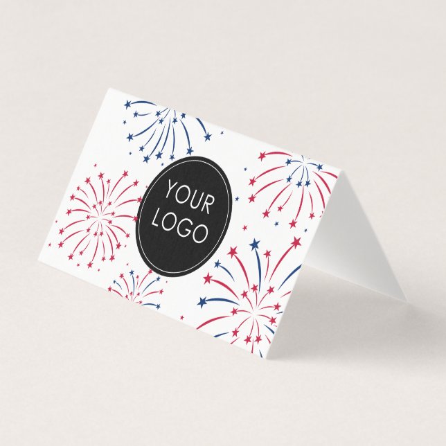 Lägg till Logotyp 4:e juli Business Company Firewo Kort (Framsida)