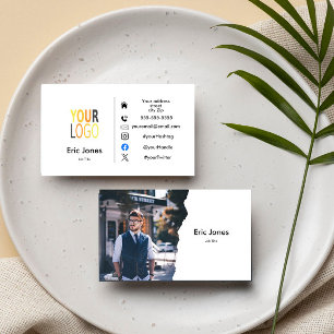 lägg till logotyp Anpassningsbar BUSINESS LOGOTYP Visitkort