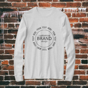 Lägg till Logotyp Anpassningsbar Company Brand Grå T Shirt