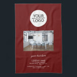 Lägg till Logotyp Anpassningsbar Text Company Phot Kökshandduk<br><div class="desc">Lägg till Logotypen med ett Anpassningsbar Text Company Photo Promotion Red Kitchen Towel. Lägg till foto,  logotyp och anpassa text,  företagsinformation,  namn,  adress och kontaktinformation. Affärsfrämjande eller företagskunder för dina kunder och affärspartner.</div>