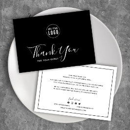 Lägg till Logotyp Black Gräns Editable Färg Tack